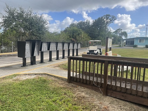 Picture of the keyed mailboxes